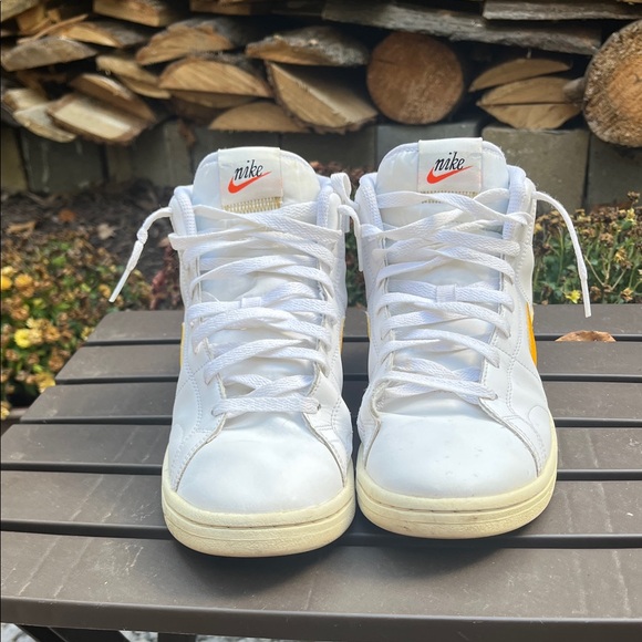 Nike White And Yellow Mid Blazers - Picture 2 of 9